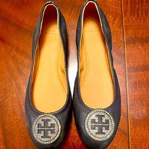 Navy Blue Liana Flats